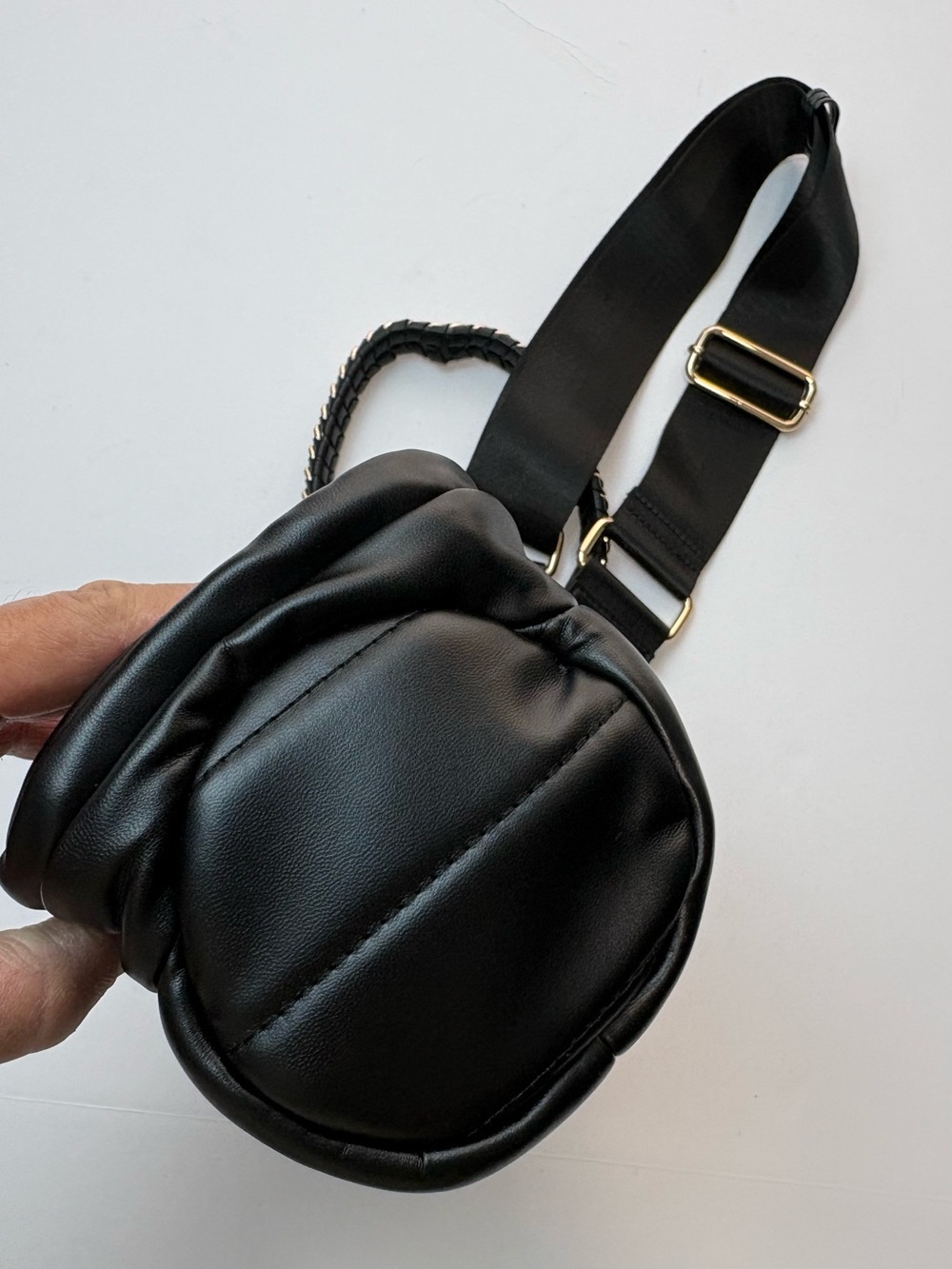 Wander Black Quilted PU Belt Bag with Gold Hardware - Picture 8 of 14